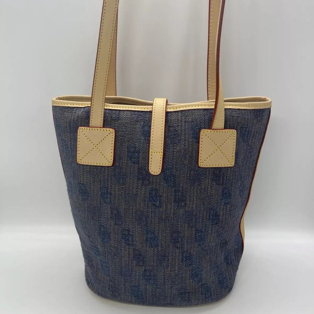 Dooney and Bourke Signature Tote Blue & Tan